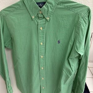 Ralph Lauren Green Checkered Casual Shirt